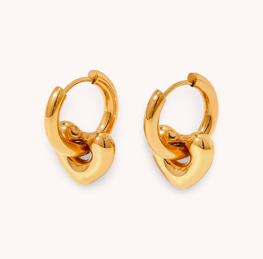 THE BRIT BUBBLE HEART HOOPS